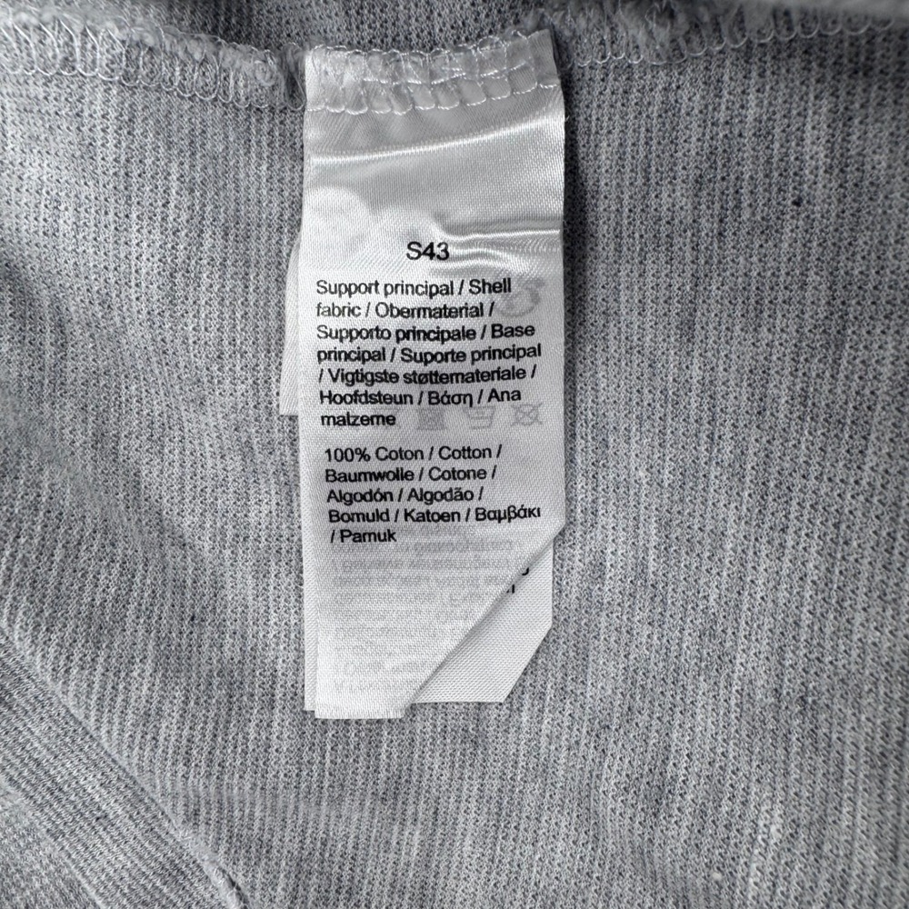 Lacoste Mens Medium Regular Fit Polo Shirt Gray Logo Tape Shoulder Sleeve - Picture 9 of 10